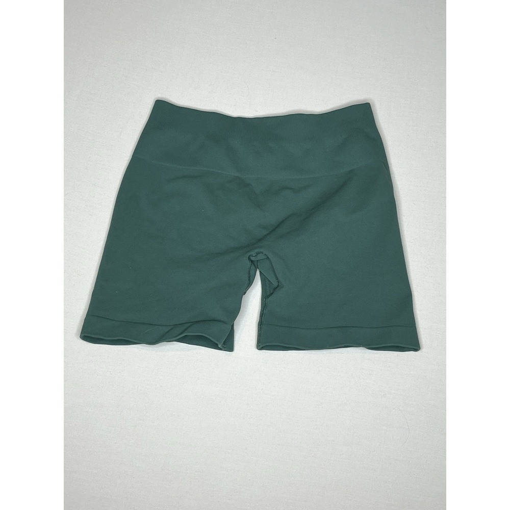 Aurola Women's Green Workout Biker Shorts Seamless Scrunch Short Gym Yoga Small
